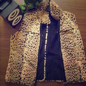 Soft cheetah print vest